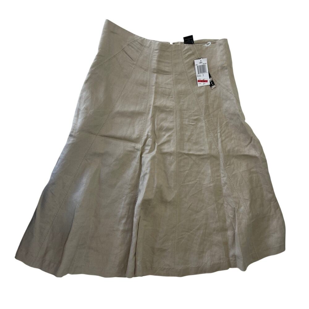 NWT Grace Elements Linen Blend Skirt Academia Preppy Size Womens 2